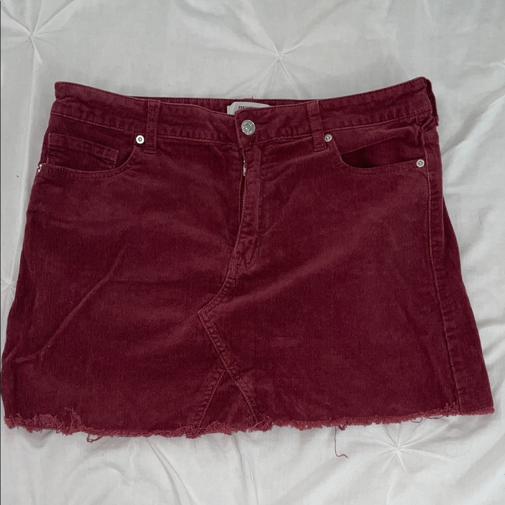 Forever 21 Dark Red Mini Skirt